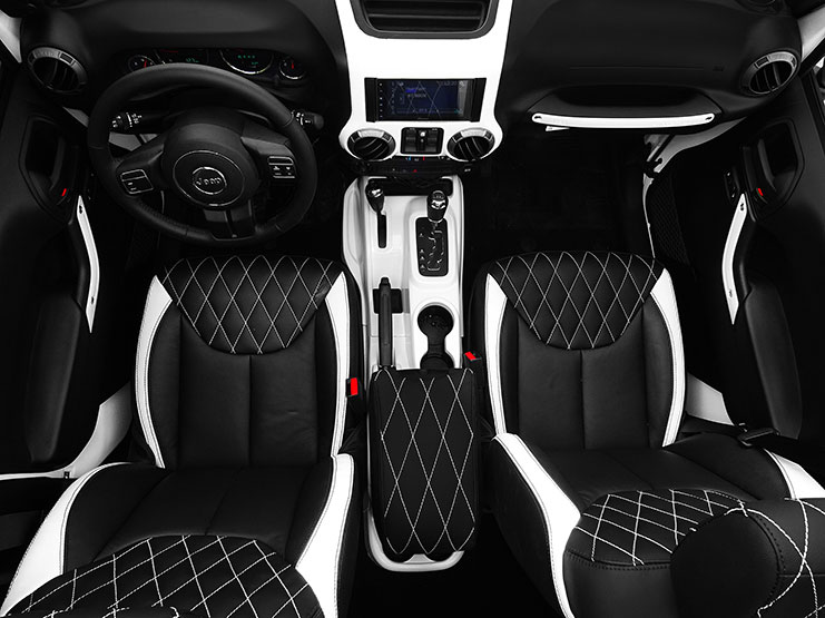 Black Custom Jeep Interior With White Trim Build Your Own